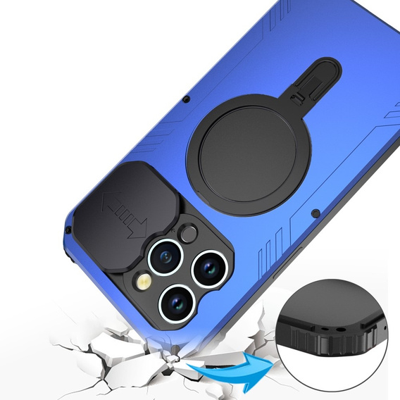 Etui do iPhone 15, DefenderMag, niebieskie