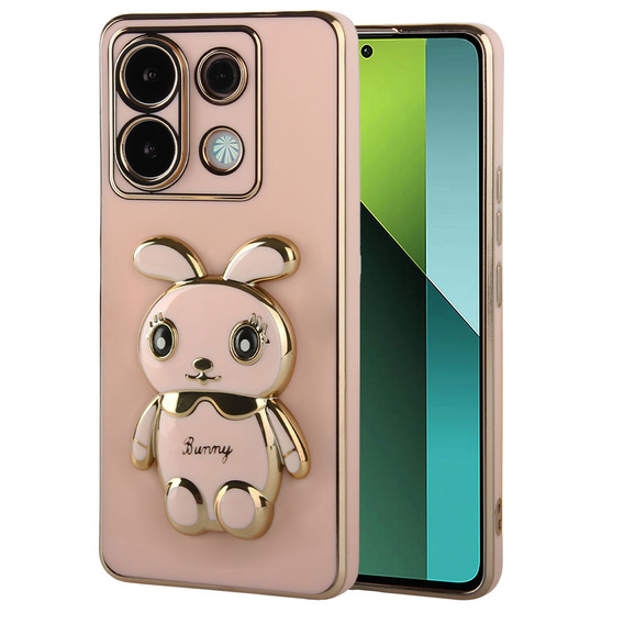 Etui do Xiaomi Redmi Note 13 Pro 5G, Rabbit, różowe + Szkło Hartowane 9H