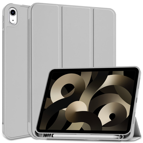 Etui do iPad 11" 2025 A16 (11 gen.) / iPad 10.9" 2022 (10 gen.), Smartcase z miejscem na rysik, Szare