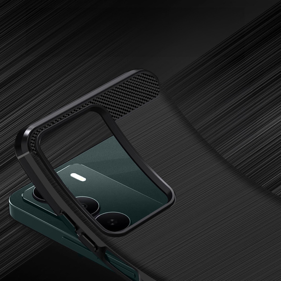 Etui Carbon do Realme C71 – wytrzymałość i sportowy styl, czarne