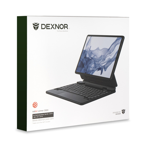 Etui z klawiaturą do Samsung Galaxy Tab S10+/ S9+/ S8+/ S7+/ S7 FE, Dexnor Magnetic Keyboard Touchpad, niebieskie