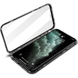Etui do iPhone 12, Magnetic Dual Glass, czarne