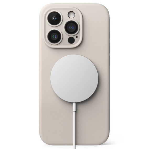 Etui Ringke do iPhone 15 Pro Max, Silicone MagSafe, szare