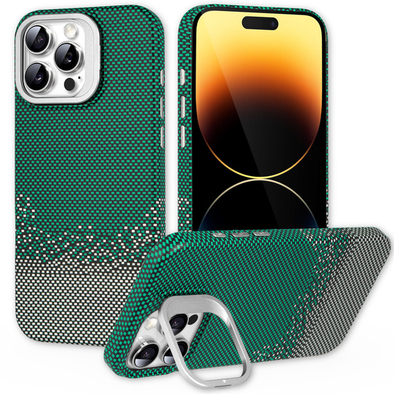 Etui do iPhone 14 Pro Max, Frame Kickstand, do MagSafe, Sand Green