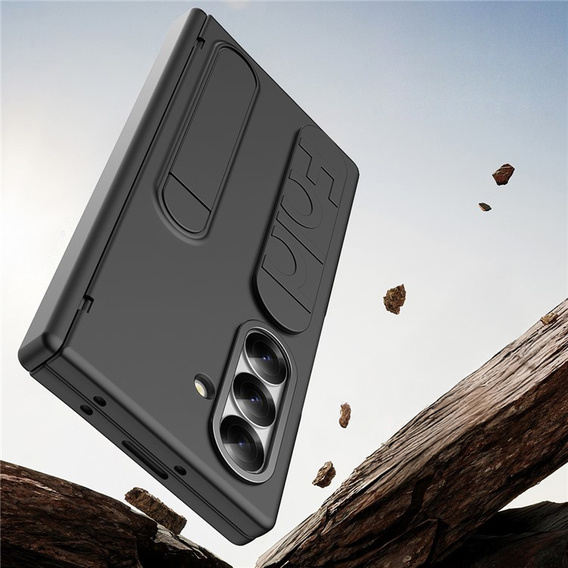 Etui z rączką i podstawką do Samsung Galaxy Z Fold7 – czarne