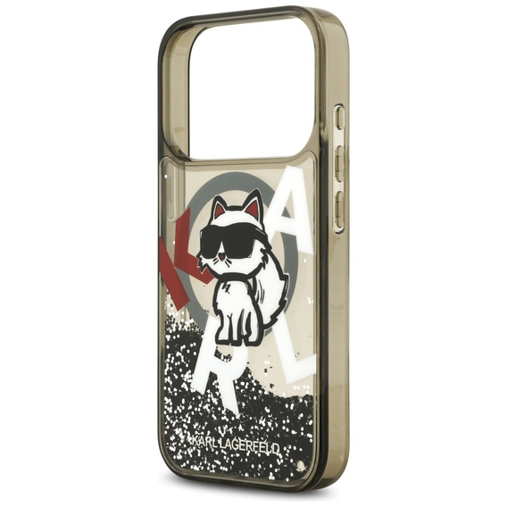 Etui Karl Lagerfeld Liquid Glitter Choupette MagSafe do iPhone 17 Pro Max