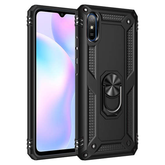 Etui pancerne do Xiaomi Redmi 9A, Nox Case Ring, czarne