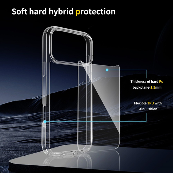 Etui TPU + akryl – wytrzymałość i elegancja do iPhone 17 Pro Max