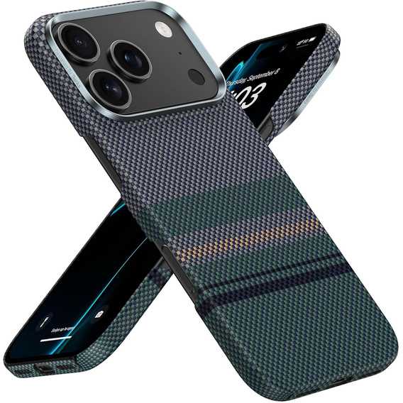 Etui BENKS Kevlar Magnetic Armor Air Aurora 600D do MagSafe do iPhone 17 Pro Max