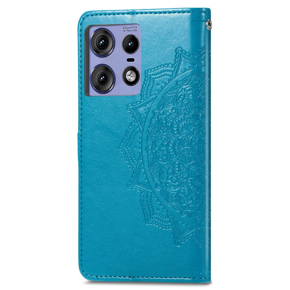 Etui z klapką do Motorola Edge 50 Pro, Mandala, niebieskie