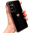 Etui do Samsung Galaxy A25 5G, Electro heart, czarne + Szkło Full Glue Ceramic