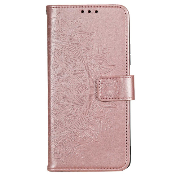 Etui z klapką do Motorola Moto E22 / E22i, Mandala, różowe
