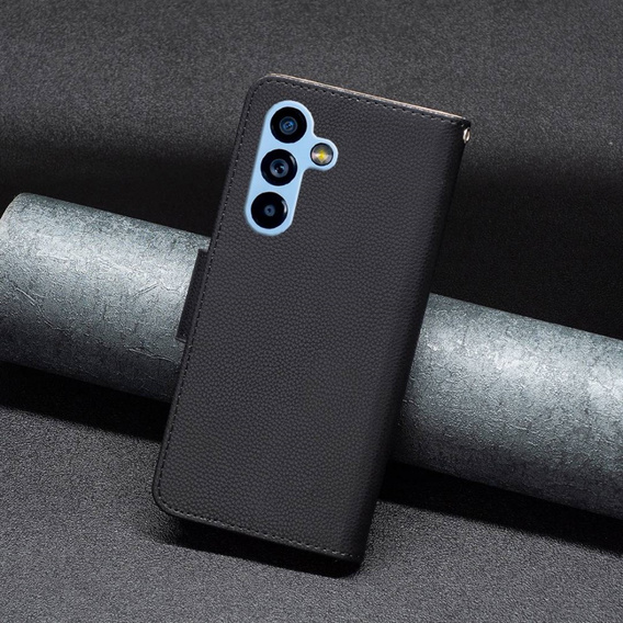 Etui z klapką do Samsung Galaxy A54 5G, Wallet Litchi Magnet, czarne
