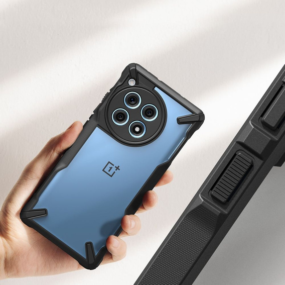 Etui pancerne Ringke do OnePlus 12R 5G, Fusion X, Przezroczyste / Czarne