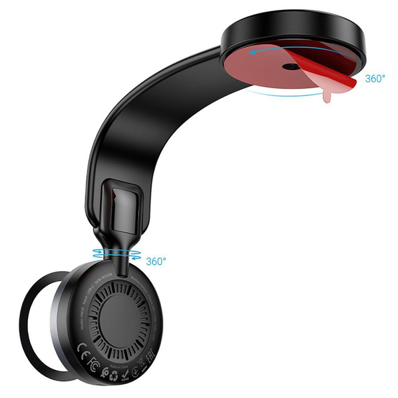 Uchwyt do telefonu z ładowaniem indukcyjnym 15W – HOCO HW29 MagSafe, czarny