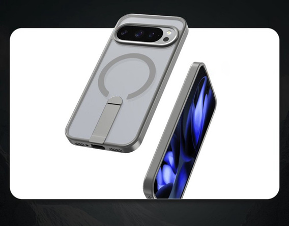 Etui Fusion Hybrid do Google Pixel 10 Pro XL, do MagSafe, z podstawką, szare