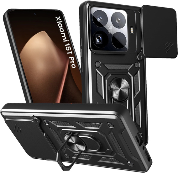 Etui pancerne CamShield Slide z osłoną aparatu i ringiem do Xiaomi 15T Pro