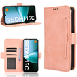 Etui z klapką do Xiaomi Redmi 15C 4G/LTE, Card Slot, różowe