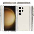 Etui do Samsung Galaxy S24 Ultra, Shockproof, z folią, przezroczyste