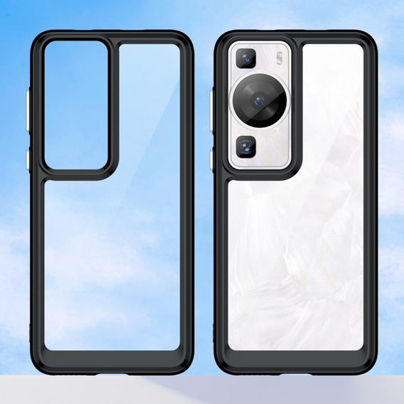 Etui do Huawei P60 / P60 Pro, Fusion Hybrid, przezroczyste / czarne
