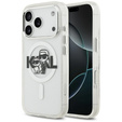 Etui Karl Lagerfeld IML Glitter Karl and Choupette MagSafe do iPhone 17 Pro