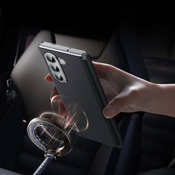 Etui SULADA Carbon Fiber do MagSafe do Samsung Galaxy Z Fold6 5G, czarny