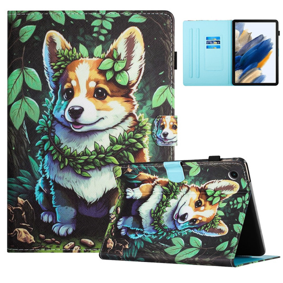 Etui do Samsung Galaxy Tab A9 X110 / X115, corgi dog