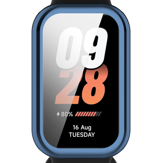 2w1 Etui z Osłoną do Xiaomi Redmi Smart Band 2 / Xiaomi Smart Mi Band 8 Active, Niebieskie