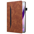 Etui do Lenovo Tab P12, Classic, z miejscem na rysik, brązowe