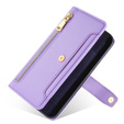 Etui z klapką do Oppo Reno8 T 4G, Wallet Zipper Pocket, fioletowe