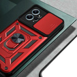 Etui pancerne do Xiaomi Redmi Note 12 4G, CamShield Slide, czerwone