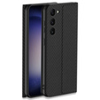 Etui z klapką do Samsung Galaxy S23, GKK Leather, carbon czarne