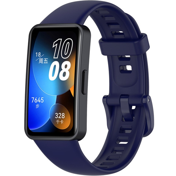 4x Pasek Silikonowy do Huawei Band 8 / Huawei Band 9 / Huawei Band 10, Czarny, Granatowy, Zielony, Niebieski