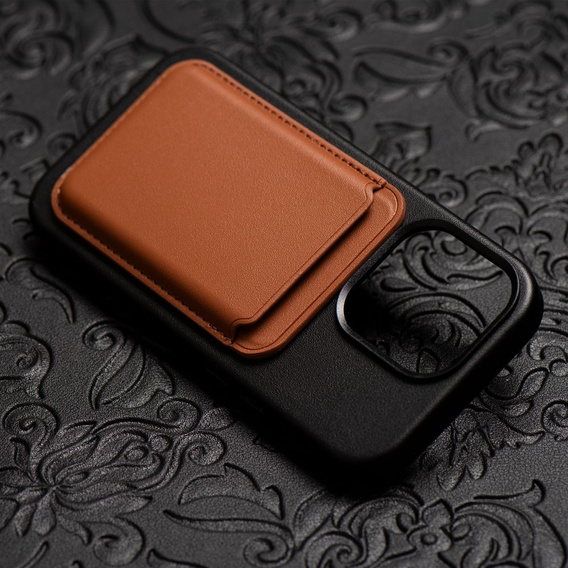 Magnetyczny portfel na karty Leather Mag Wallet – kompatybilny z MagSafe - brązowy