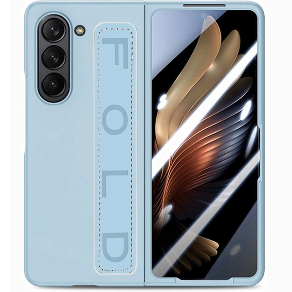 Etui do Samsung Galaxy Z Fold6 5G, z rączką, niebieskie