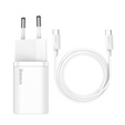 Baseus ładowarka sieciowa Super Si PD 25 W USB-C + kabel USB-C, biała