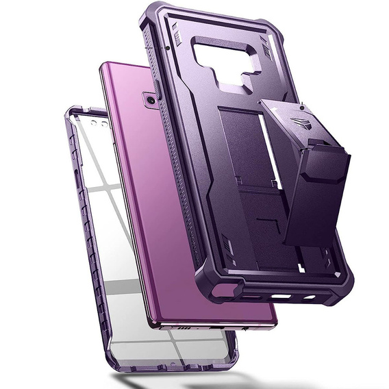 Etui pancerne do Samsung Galaxy Note 9, Dexnor Full Body, fioletowe