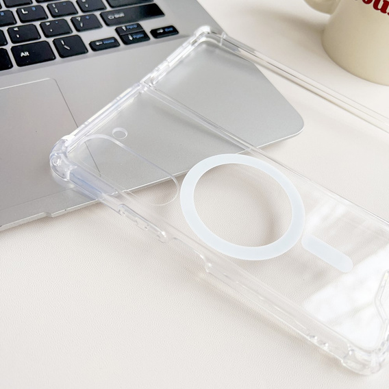 Etui do Samsung Galaxy Z Fold5 5G do MagSafe, Dropproof magnetyczne przezroczyste