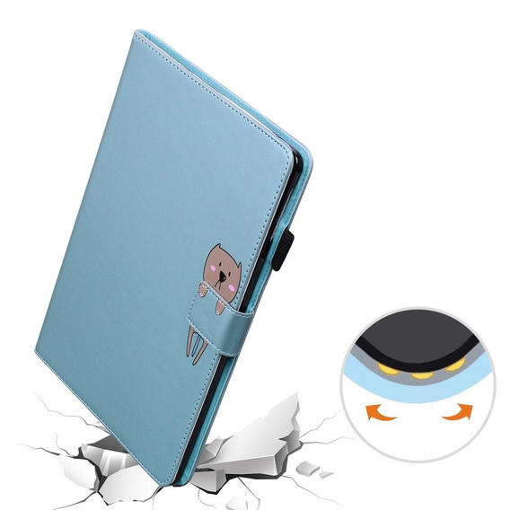 Etui do Lenovo Tab M10 Plus 10.6 Gen 3, z klapką, animal, niebieskie