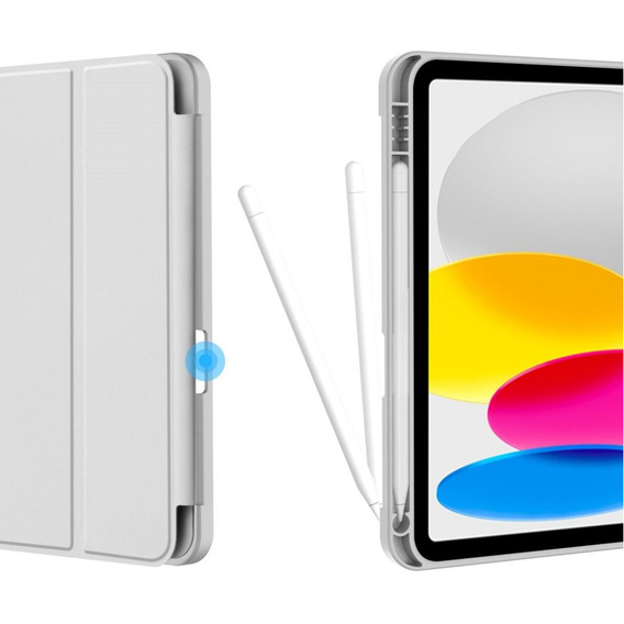 Etui do iPad 11" 2025 A16 (11 gen.) / iPad 10.9" 2022 (10 gen.), Smartcase z miejscem na rysik, Szare