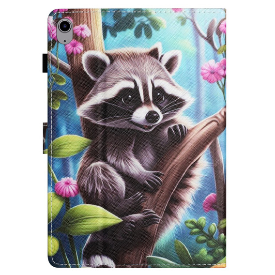 Etui do iPad 11" 2025 A16 (11 gen.) / iPad 10.9" 2022 (10 gen.), z klapką, raccoon