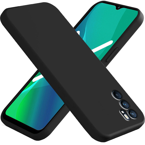 Etui do Oppo Reno 6 5G, Silicone Lite, czarne