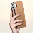 Etui do iPhone 16, Carbon Fiber MagSafe, żółte