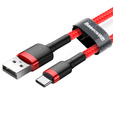 Baseus kabel USB-A na USB-C 0,5 m Cafule 3 A - Czerwono-Czarny