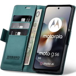 Etui ERBORD Glossy Litchi portfel z klapką do Motorola Moto G56 5G