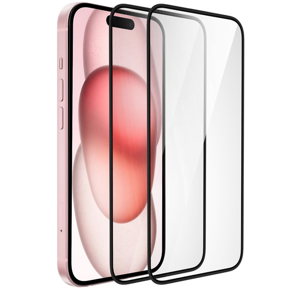 2x Szkło Hybrydowe ERBORD Ceramic do iPhone 15 – elastyczna ochrona na cały ekran