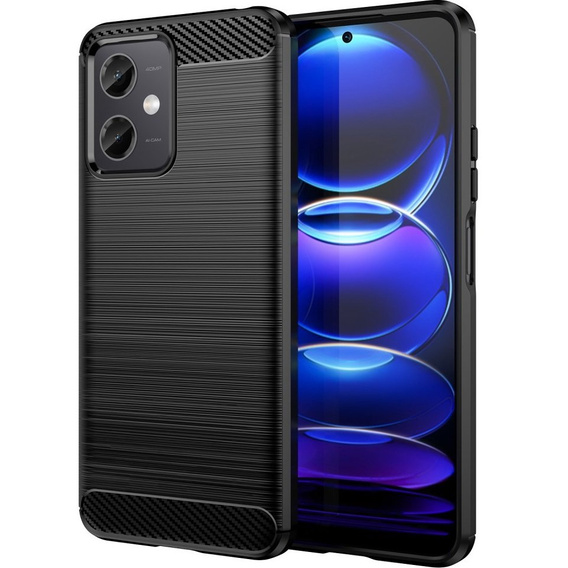 Etui do Xiaomi Redmi Note 12 5G / POCO X5 5G, Karbon, czarne