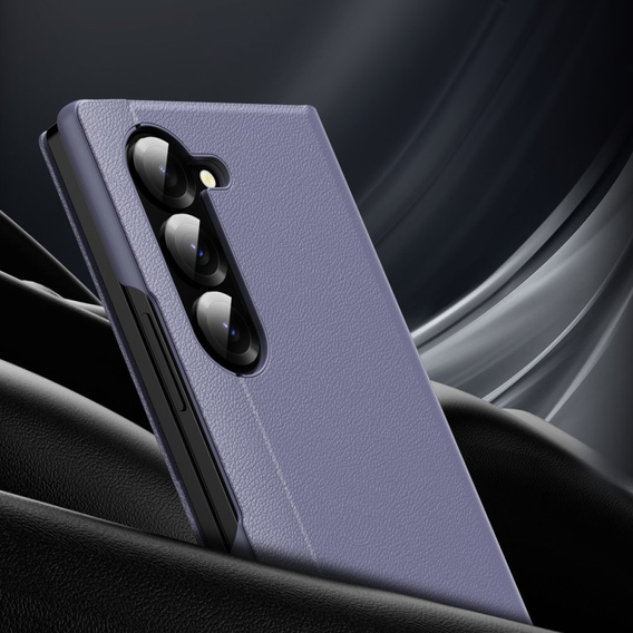 Etui z klapką do Samsung Z Fold5 5G, Smart View Wallet, lawendowe