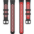 Pasek Silikonowy do Huawei Band 8 / Huawei Band 9 / Huawei Band 10, Czarny / Czerwony