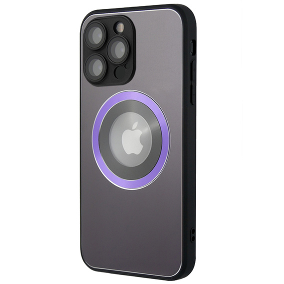 Etui do MagSafe do iPhone 14 Pro Max, Hole for Apple Logo, fioletowe